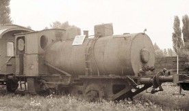 Parowóz bezpaleniskowy Tkb na terenie kopalni Gliwice, 1980 (6). Fot....